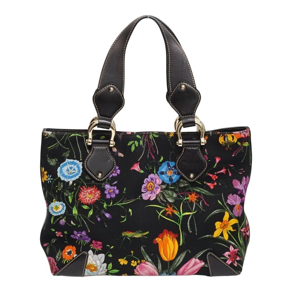 Gucci Tote Bag Floral Flower Pattern